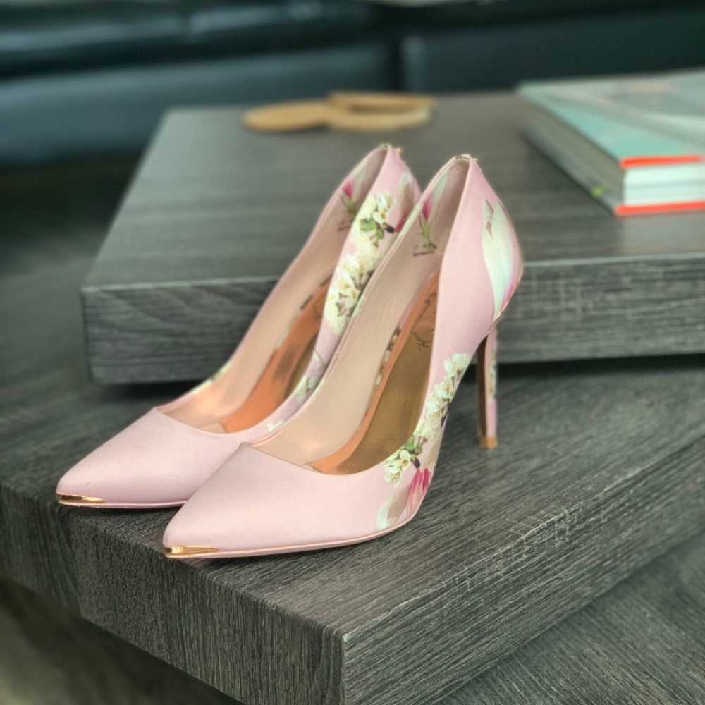 Rose Gold/Pink Flower Ted Baker Heels